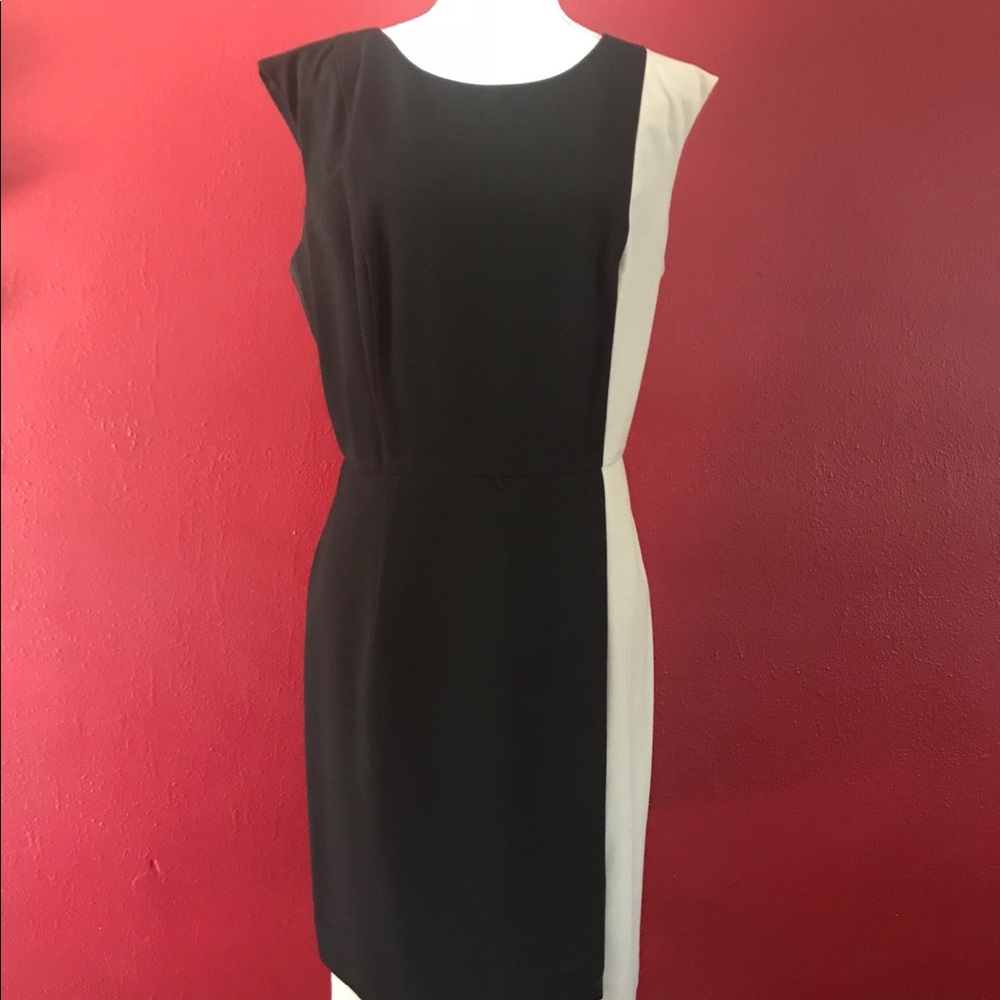 AB studio,  Black and beige dress. Sz 16